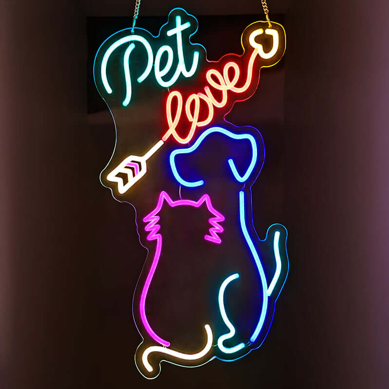 Glowing with Passion: How a Veterinarian Turned Her Tattoo into a Vibrant LED Neon Sign