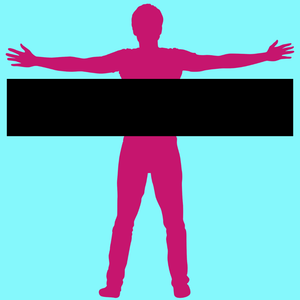 Rectangular neon sign in various sizes beside a person silhouette for scale comparison.