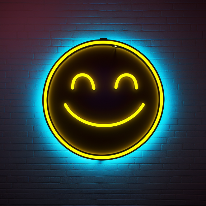 Smiley Face - LED Sign (70cm Diameter)- Custom Neon AU