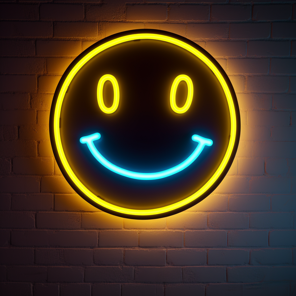 Smiley Face V2 - LED Sign (70cm Diameter)- Custom Neon AU