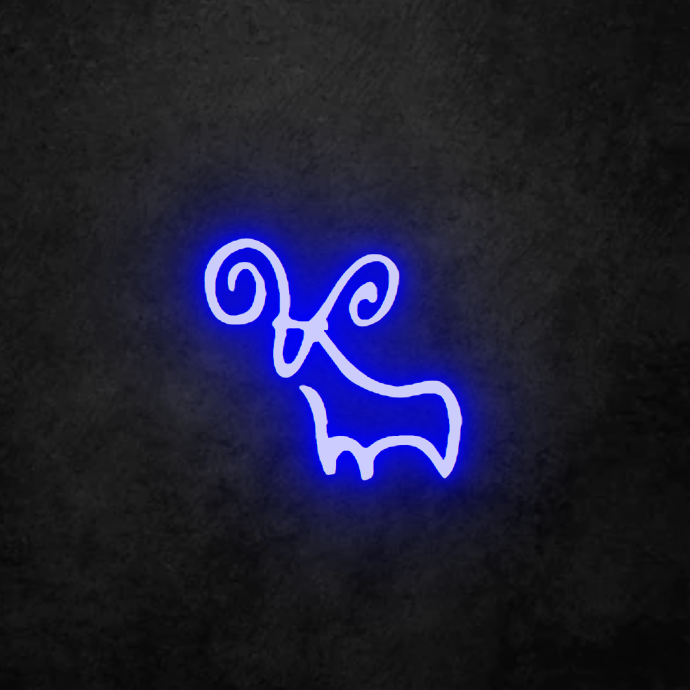 Aries Custom Neon Sign in Blue LED, Custom Made To Order. Free Shipping within Australia.