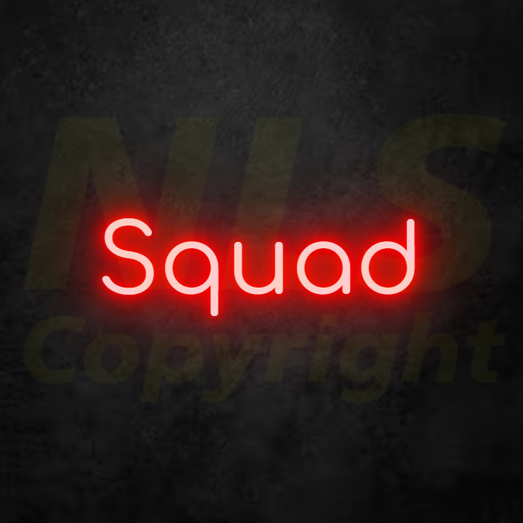 Squad - Custom Neon Sign (LED) Australia | NLS AU
