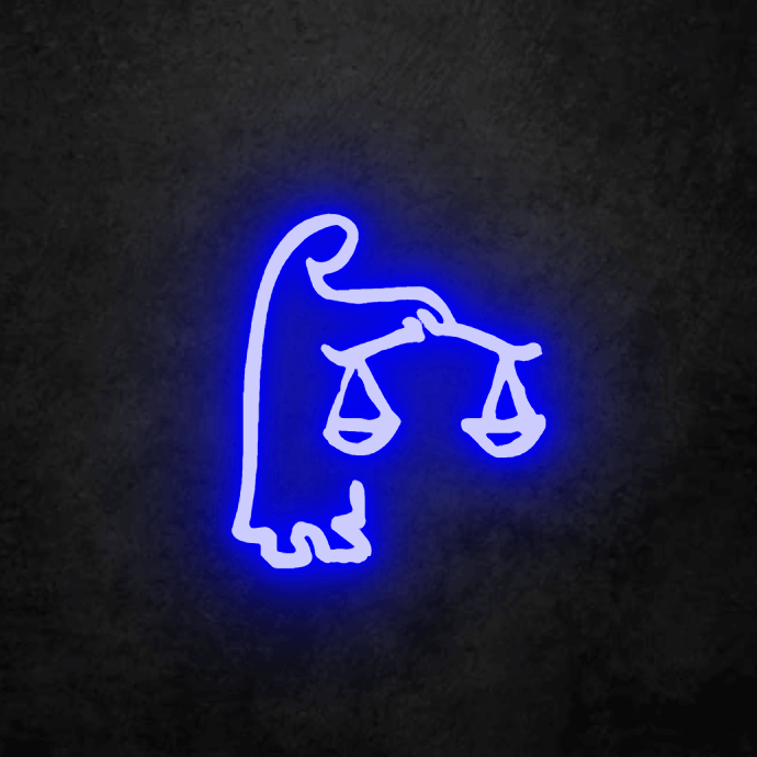 Blue Libra LED Neon Sign, Custom Made To Order. Free Shipping within Australia.