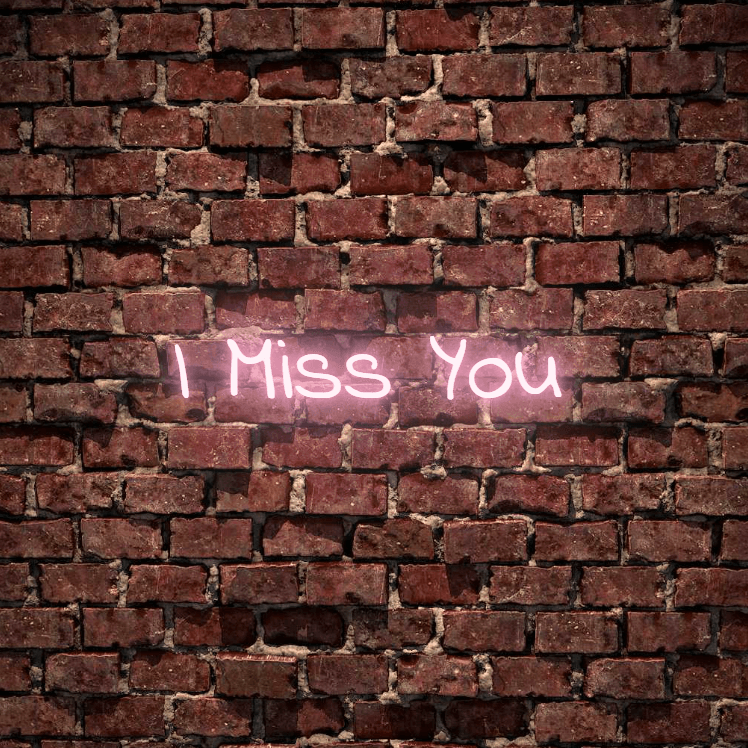 I Miss You - Wall LED digital neon sign, Custom made neon sign & LED Light. Available white, warm white, light pink, red, baby blue, electric blue, apple green, bright orange, deep red and rose purple. Create a neon sign for bedroom or living room. Premiu