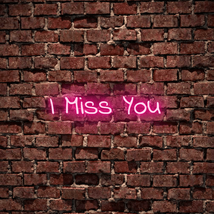 I Miss You - Wall LED digital neon sign, Custom made neon sign & LED Light. Available white, warm white, light pink, red, baby blue, electric blue, apple green, bright orange, deep red and rose purple. Create a neon sign for bedroom or living room. Premiu