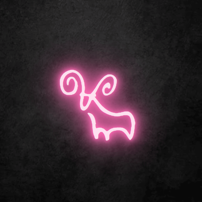 Aries Custom Neon Sign in Pink LED, Custom Made To Order. Free Shipping within Australia.